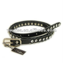 Wholesale Narrow Rhinestones Leather Belt For Woman